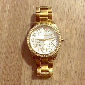 Betsey Johnson gold watch